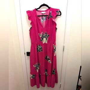 XL Magenta Dress (LOFT)